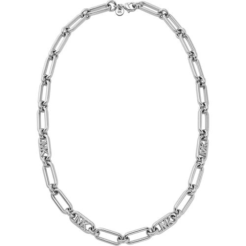 Halskette - Platinum-Plated Empire Link Chain Necklace - Gr. unisize - in Silber - für Damen - Michael Kors - Modalova