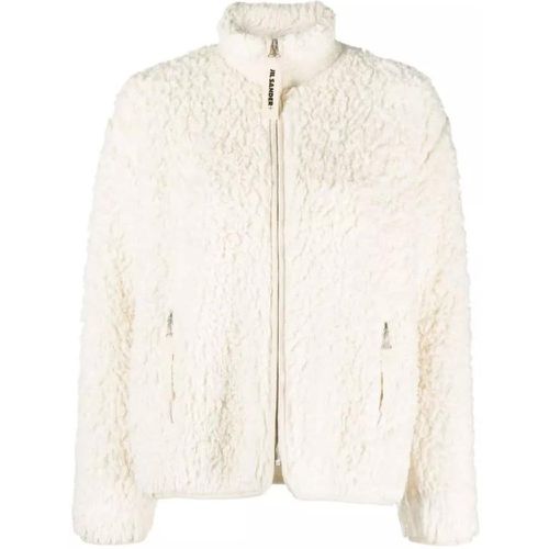 White Fleece Jacket - Größe L - white - Jil Sander - Modalova