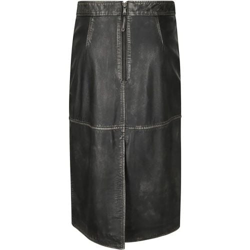 Midi Leather Skirt - Größe M - P.A.R.O.S.H. - Modalova