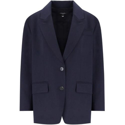 MAX MARA WEEKEND QUADRO BLAUER EINREIHIGER BLAZER - Größe 38 - WEEKEND Max Mara - Modalova