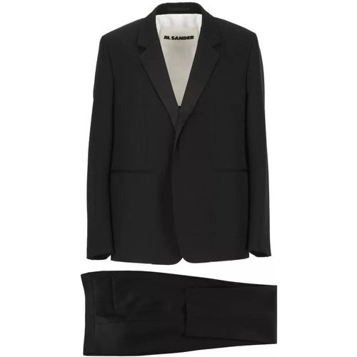 Black Wool And Silk Tailored Suit - Größe 48 - black - Jil Sander - Modalova