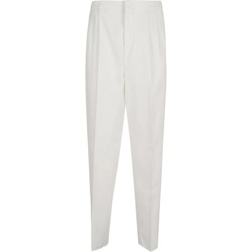 High-Waisted Cotton Gabardine Trousers - Größe 46 - BRUNELLO CUCINELLI - Modalova