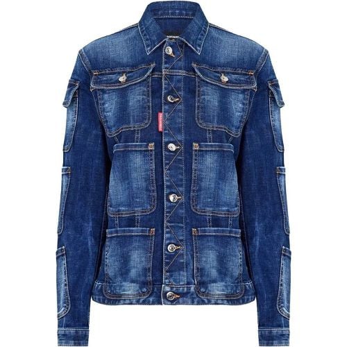 Tactical Jean Denim Jacket - Größe 40 - Dsquared2 - Modalova