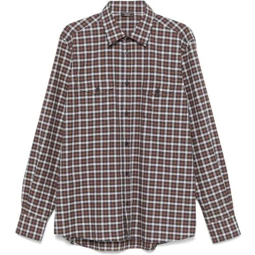 Brown Checked Shirt - Größe 52 - PESERICO - Modalova