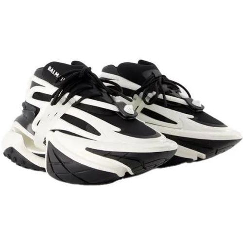 Low-Top Sneaker - Unicorn Sneakers - Leather - Black/ White - Gr. 39 (EU) - in - für Damen - Balmain - Modalova