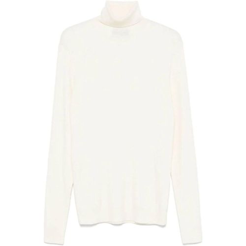 White Ribbed Knit Sweater - Größe 52 - Gabriele Pasini - Modalova