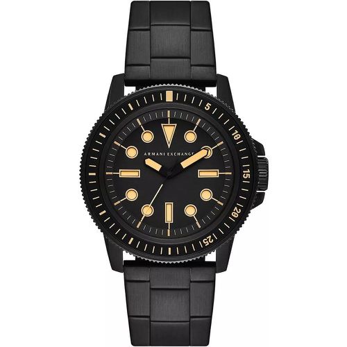 Uhren - Three-Hand Stainless Steel Watch - Gr. unisize - in Schwarz - für Damen - Armani Exchange - Modalova