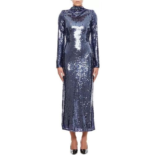 Navy Sequin Midi Dress - Größe 12 - self-portrait - Modalova