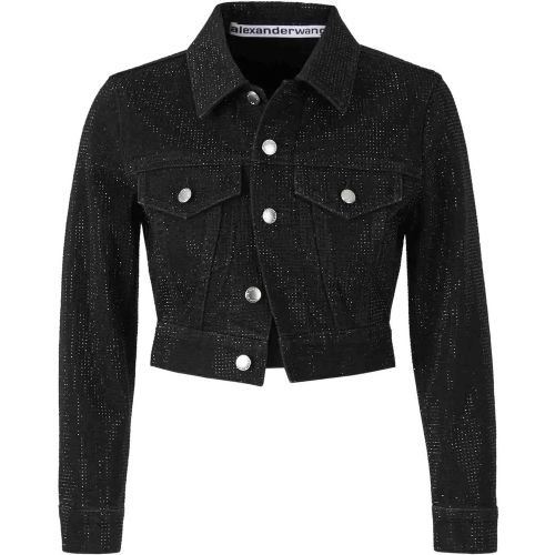 Denim Glitter Jacket - Größe S - alexander wang - Modalova