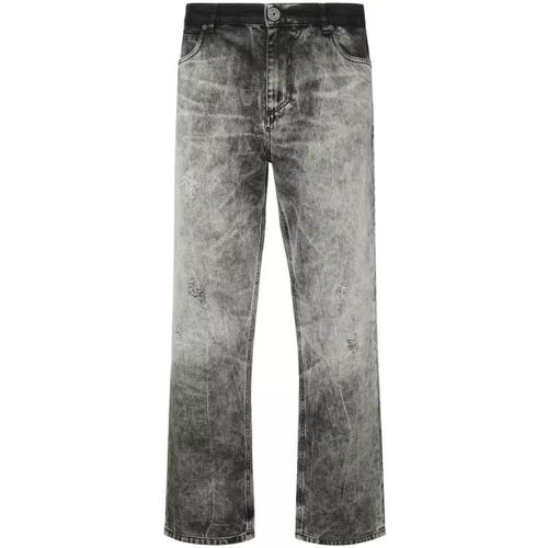 Grey Cotton Jeans - Größe 30 - gray - Balmain - Modalova
