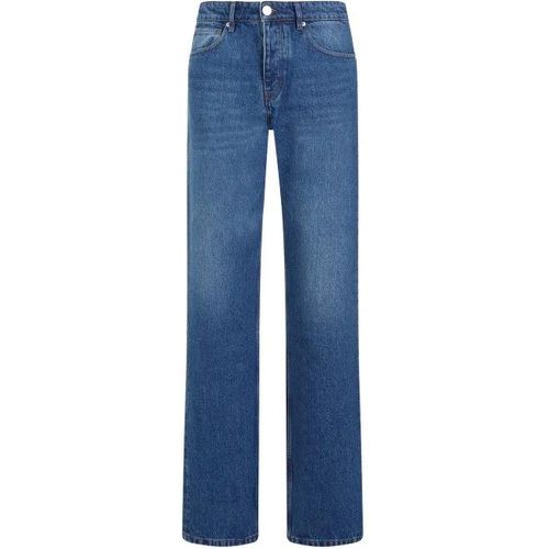 Classic Fit Used Blue Cotton Jeans - Größe 34 - blau - AMI Paris - Modalova