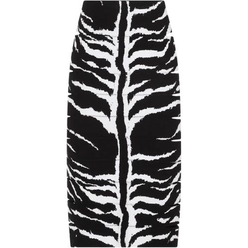 Zebra White And Black Viscose Pencil Skirt - Größe 36 - alaia - Modalova