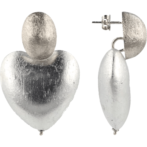 Ohrringe - CW Earring Heart M 3,3 cm - Gr. unisize - in Silber - für Damen - LOTT.gioielli - Modalova