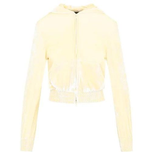 Fitted Zip-Up Cream Viscose Hoodie - Größe M - Balenciaga - Modalova