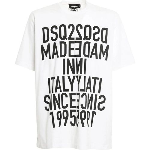 Slouch Fit Reverse Print Logo T-shirt - Größe S - Dsquared2 - Modalova