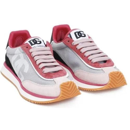 Low-Top Sneaker - Grey Pink Calf Leather Sneakers - Gr. 36 (EU) - in - für Damen - Dolce&Gabbana - Modalova