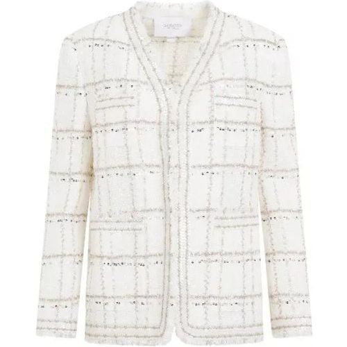 Bouclé Ivory Gold Polyamide Jacket - Größe 42 - Giambattista Valli - Modalova