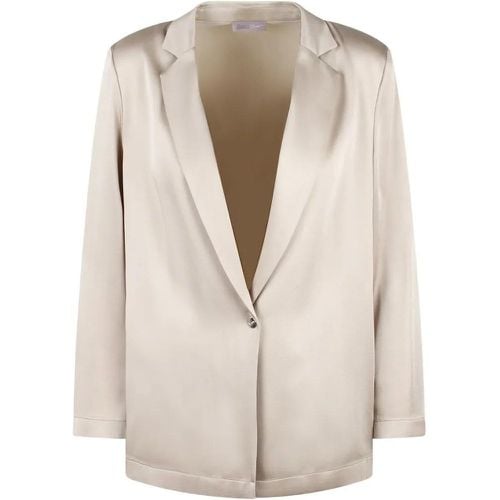 Satin Shirt Jacket - Größe 38 - beige - Herno - Modalova