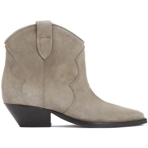 Boots & Stiefeletten - Taupe Beige Calf Velvet Leather Dewina Boots - Gr. 37 (EU) - in - für Damen - Isabel marant - Modalova