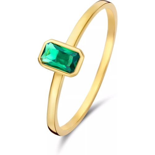 Ring - Baguette 14 Karat Ring mit Zirkonia - Gr. 48 - in Grün - für Damen - Isabel Bernard - Modalova