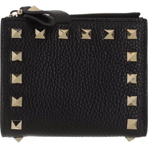 Portemonnaie - Rockstud Flap French Compact Wallet Leather - Gr. unisize - in - für Damen - Valentino Garavani - Modalova