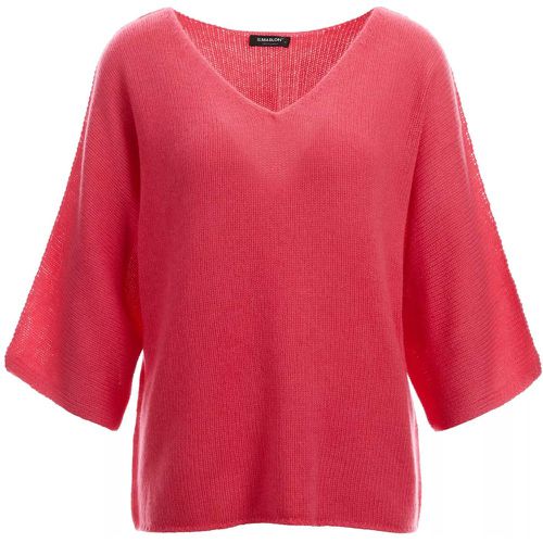 V-Pullover sehr weit, loose knitting - Größe XL - pink - S.Marlon - Modalova