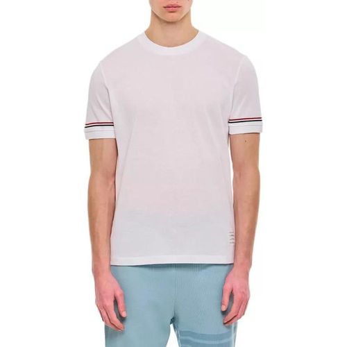 Ribbed Cuff T-Shirt - Größe 1 - white - Thom Browne - Modalova