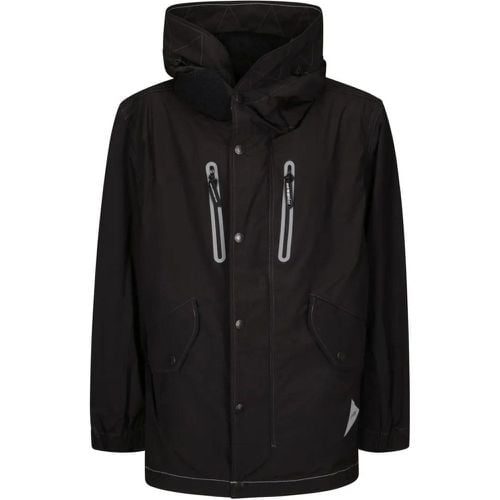 Hooded Nylon Zip Jacket - Größe L - And Wander - Modalova