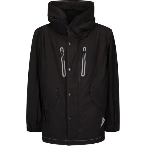 Hooded Nylon Zip Jacket - Größe S - And Wander - Modalova