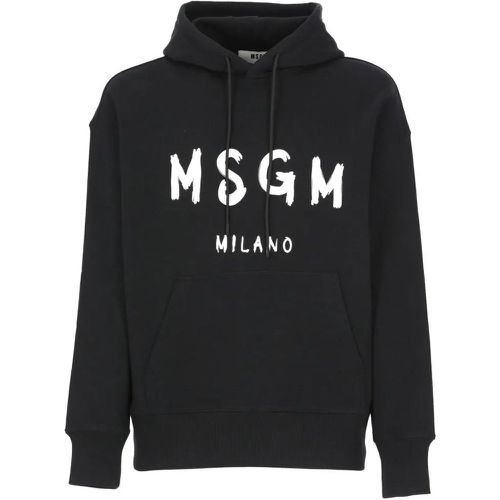 Hoodie With Logo - Größe S - schwarz - MSGM - Modalova