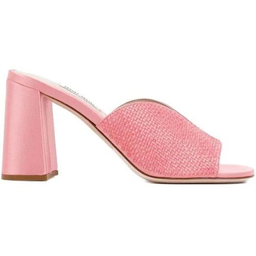 Sandalen & Sandaletten - Geranio Satin Sandals - Gr. 40 (EU) - in Rosa - für Damen - Miu Miu - Modalova