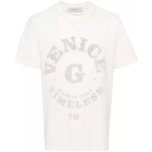 Venice G T-Shirt Ecru - Größe L - white - Golden Goose - Modalova