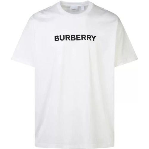 Harriston' White Cotton T-Shirt - Größe M - white - Burberry - Modalova