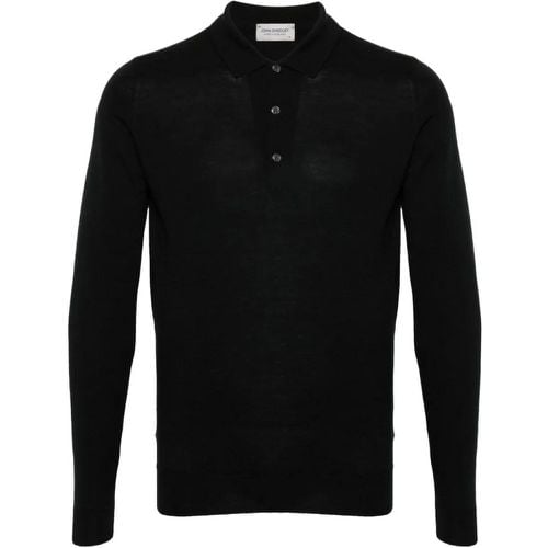 Black Belper Polo Shirt - Größe L - John Smedley - Modalova