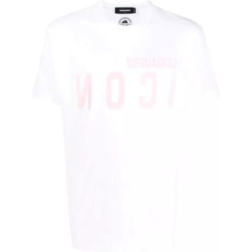 Mirrored-Logo T-Shirt - Größe M - white - Dsquared2 - Modalova
