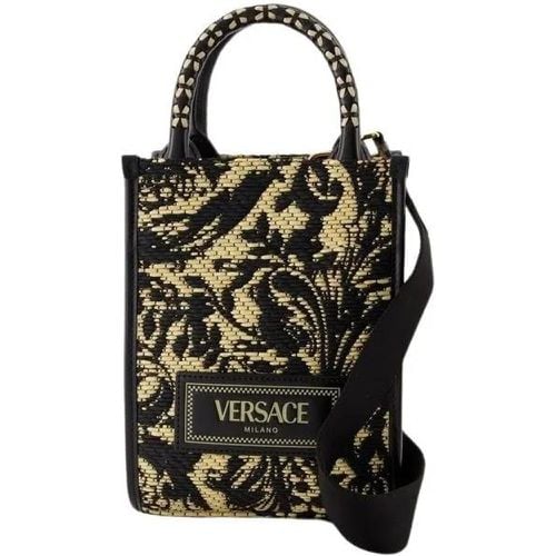 Totes & Shopper - Athena Shopper Bag - Leather - Black - Gr. unisize - in - für Damen - Versace - Modalova