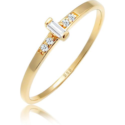 Ringe - Ring Verlobung Topas Diamant (0.02 ct.) 585 Gelbgo - Gr. 58 MM - in - für Damen - Elli - Modalova