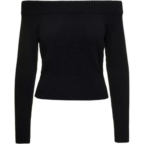 Black Off-The-Shoulders Sweater With Ribbed Trim I - Größe L - black - alexander mcqueen - Modalova