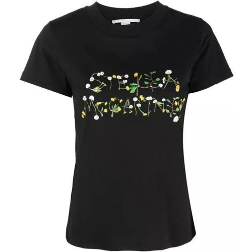 Black Dandelion Logo T-Shirt - Größe 40 - black - Stella Mccartney - Modalova