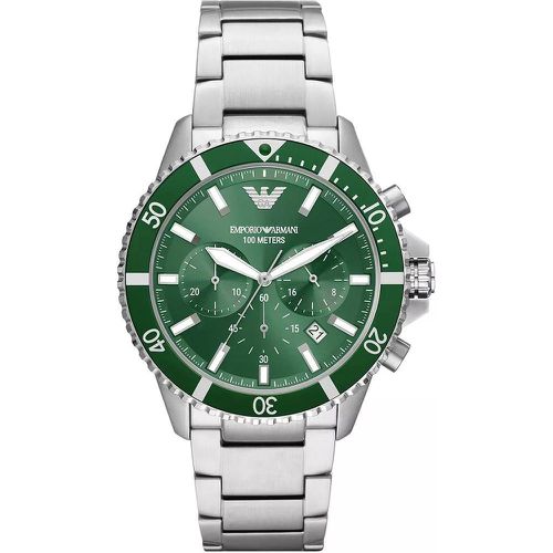 Uhren - Chronograph Stainless Steel Watch - Gr. unisize - in Silber - für Damen - Emporio Armani - Modalova