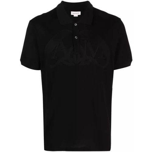 Black Seal Polo Shirt - Größe M - black - alexander mcqueen - Modalova