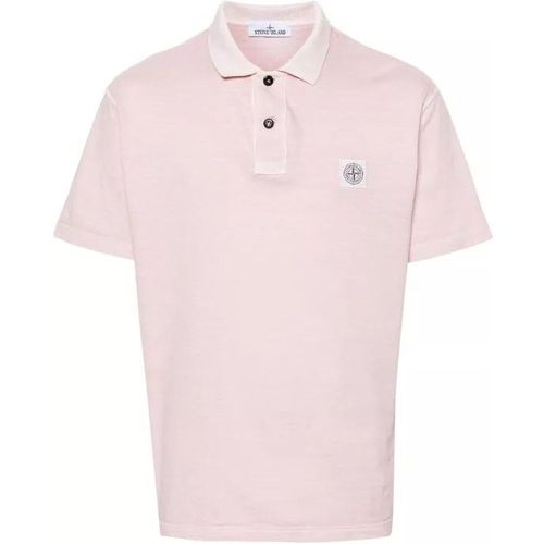 Compass-Motif Cotton Polo Shirt - Größe L - pink - Stone Island - Modalova