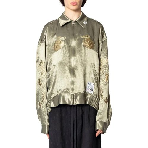 COLLARED SOUVENIR JACKET KHAKI - Größe 48 - Maison Mihara Yasuhiro - Modalova