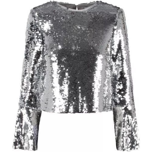 Sequin Flared Sleeve Top - Größe 6 - self-portrait - Modalova