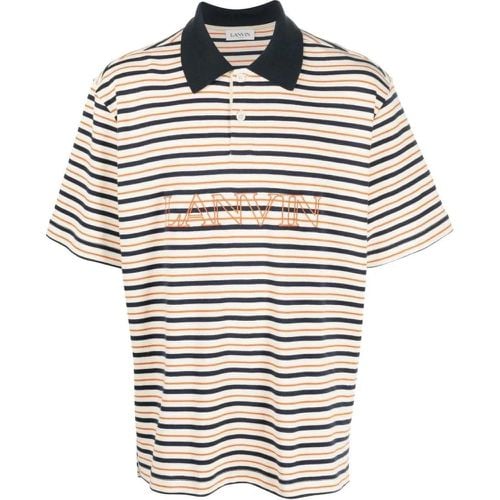 Logo Embroidered Striped Polo Shirt - Größe M - Lanvin - Modalova