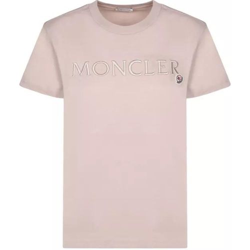Cotton T-Shirt By - Größe L - pink - Moncler - Modalova