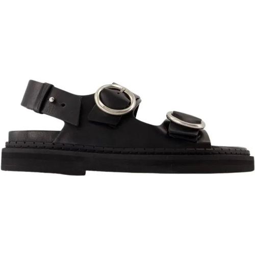 Loafer - Fussbet Sandals - Leather - Black - Gr. 36 (EU) - in - für Damen - AMI Paris - Modalova