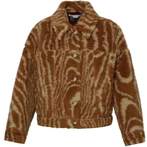 Two-Color Wool Blend Jacket - Größe 38 - brown - Stella Mccartney - Modalova
