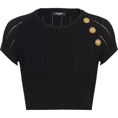 Cropped Sweater - Größe 38 - Balmain - Modalova