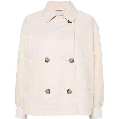 Double-Breasted Trench Jacket - Größe 40 - PESERICO - Modalova